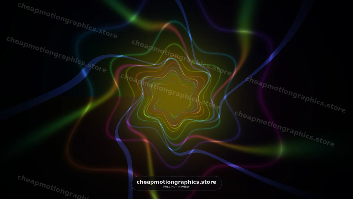 Glowing Multicolor Abstract Waves