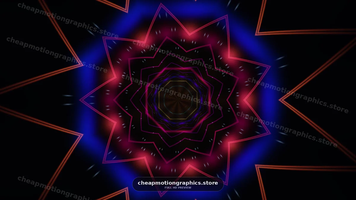 Glowing Geometric Mandala Animation