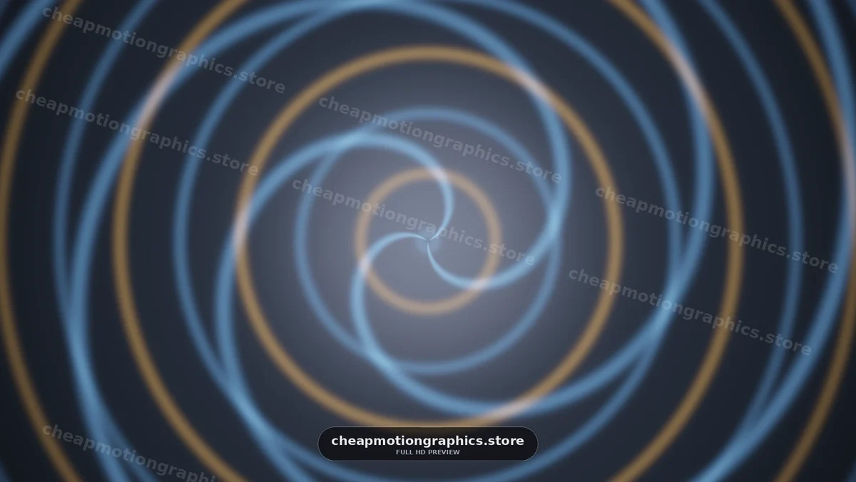 Abstract Blue and Gold Spiral Waves