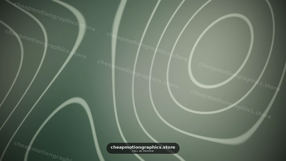 Abstract Green Background with Flowing White Lines