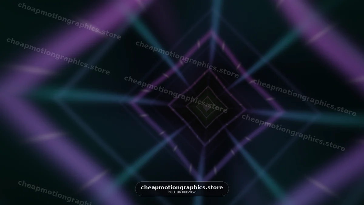 Glowing Geometric Tunnel in Purple and Blue