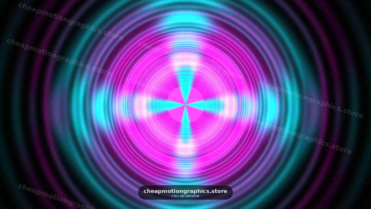 Colorful light patterns create a swirling motion effect