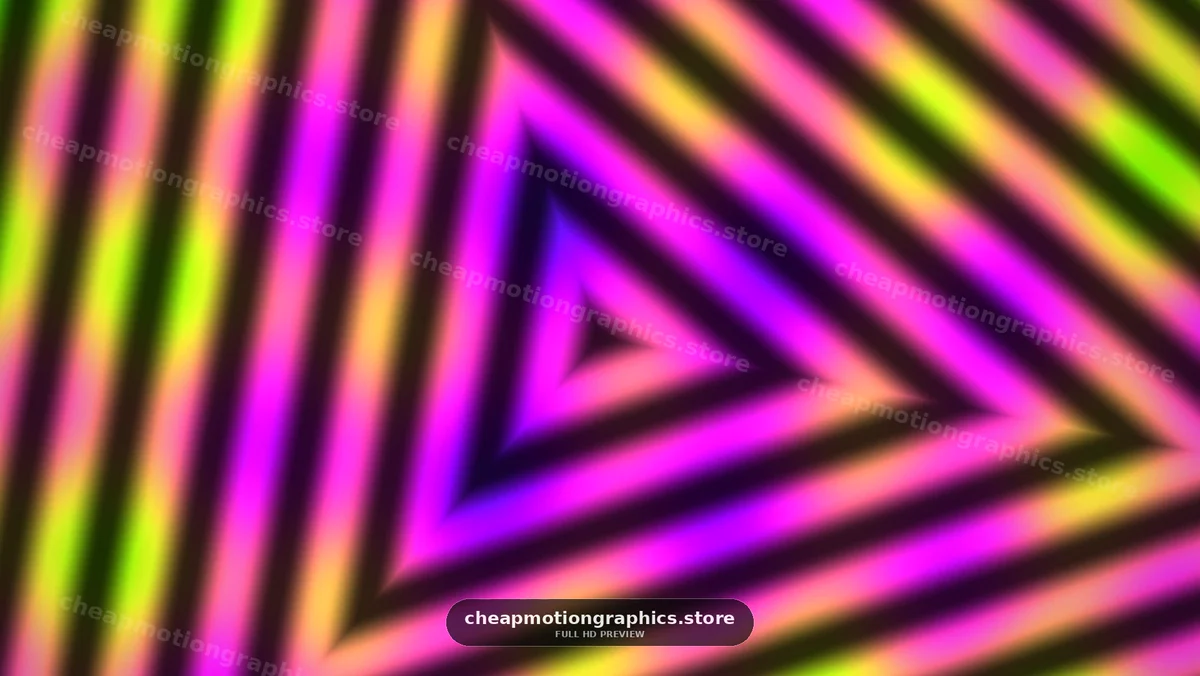 Vibrant Neon Triangle Tunnel