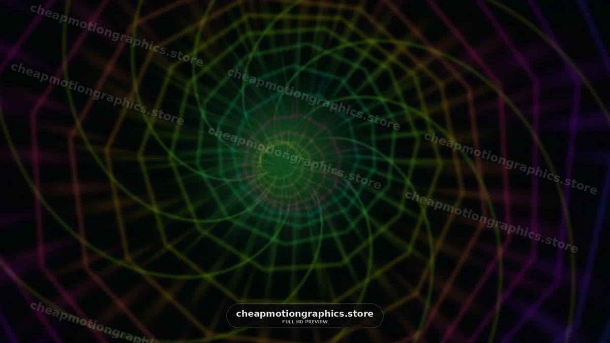 Abstract Multicolored Geometric Light Pattern
