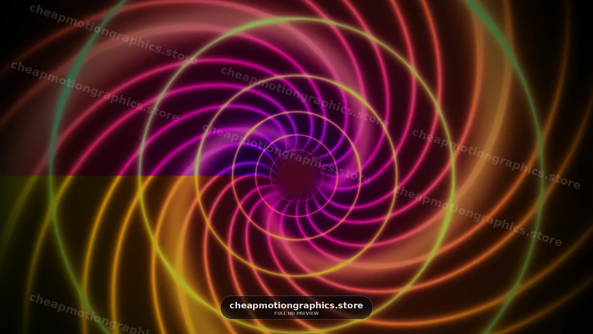 Glowing Green and Blue Spiral Abstract