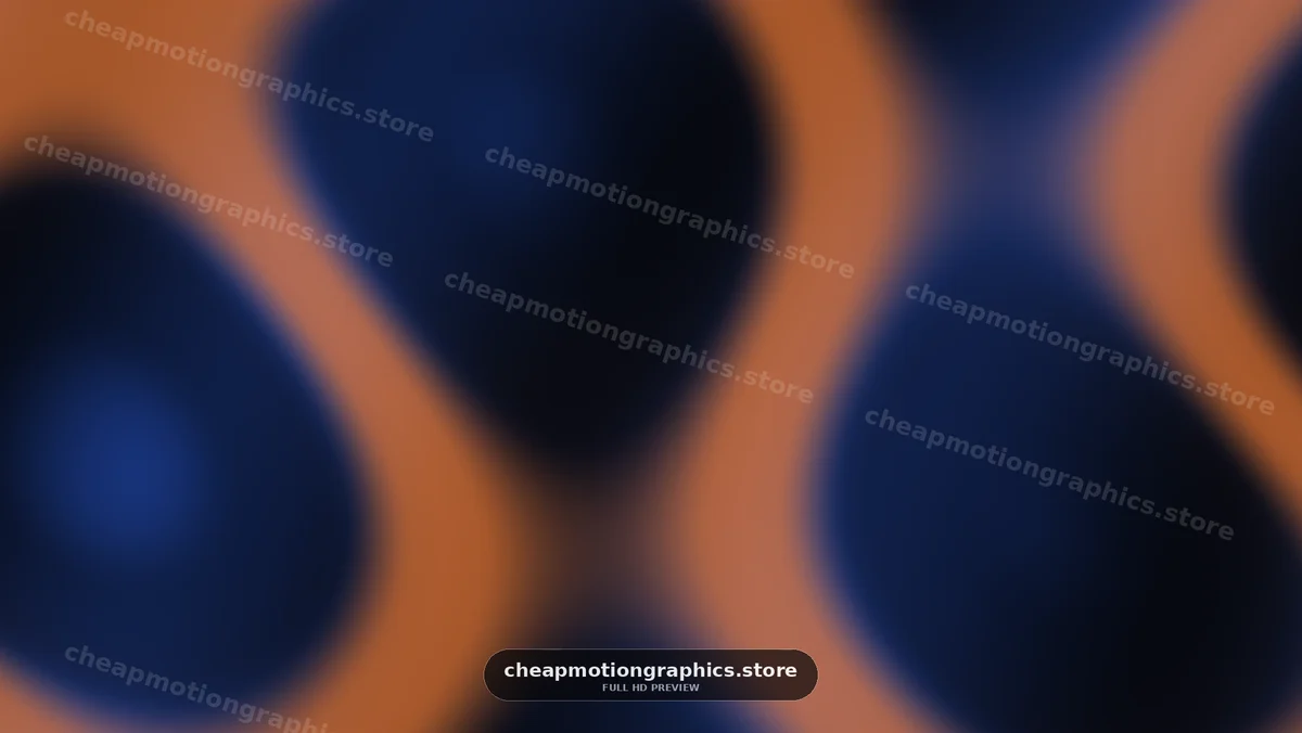 Abstract Orange Curves on Dark Blue Background