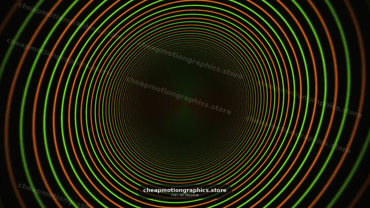 Neon Green and Orange Concentric Rings