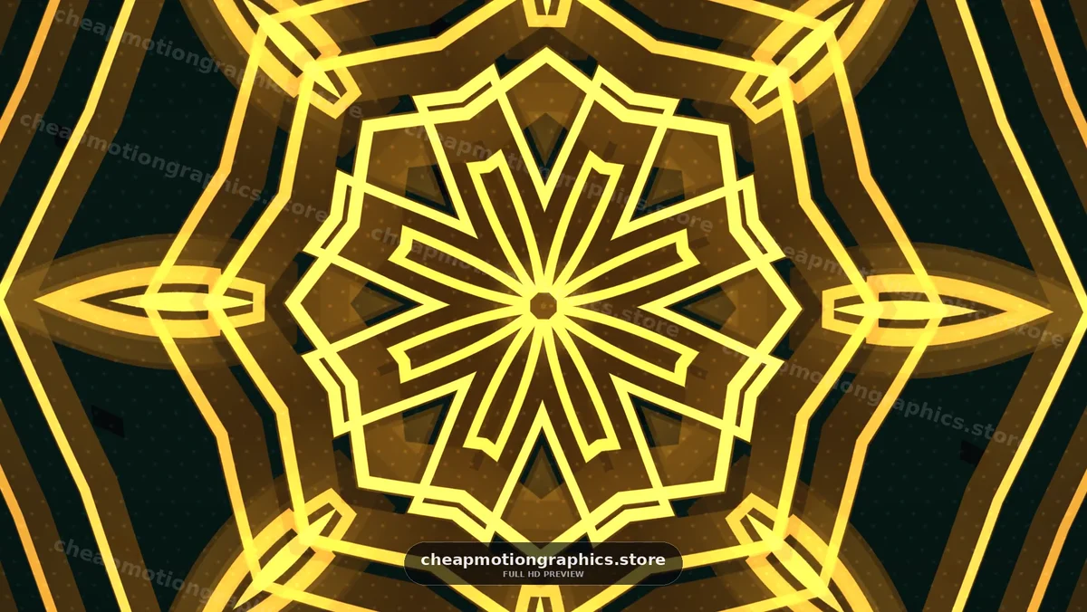 Golden Geometric Mandala Animation