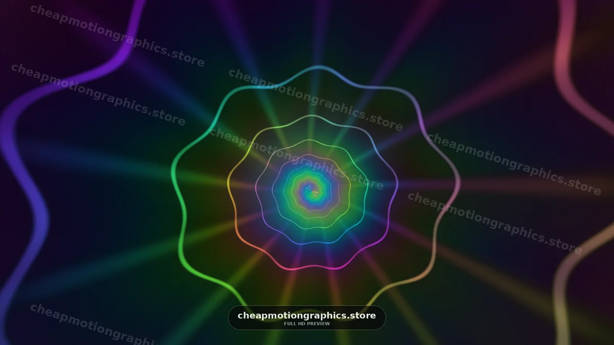 Colorful Abstract Wavy Light Pattern