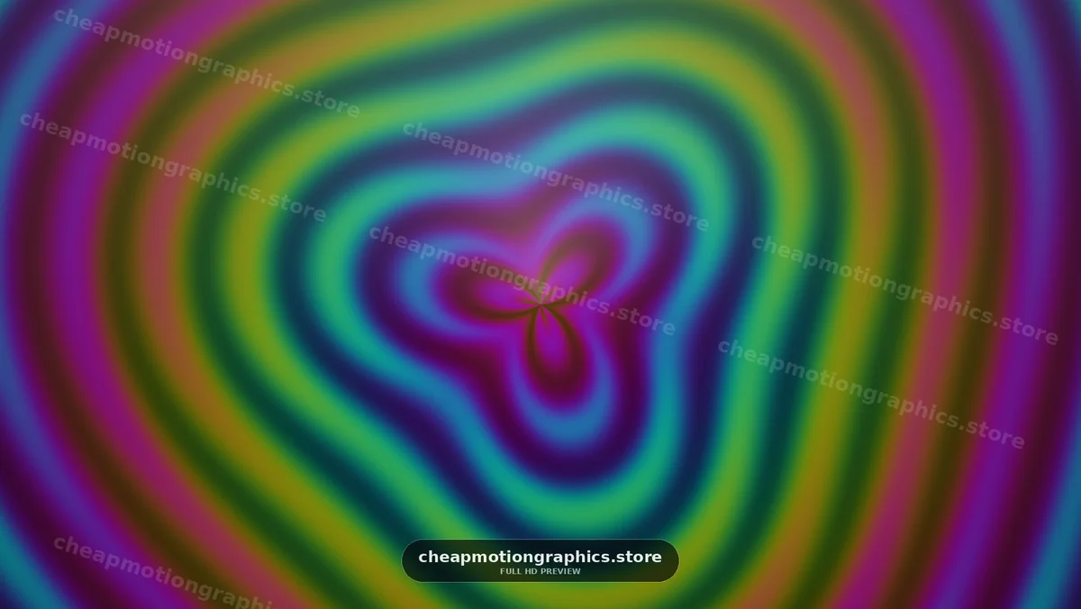 Abstract Rainbow Heart-Shaped Color Waves