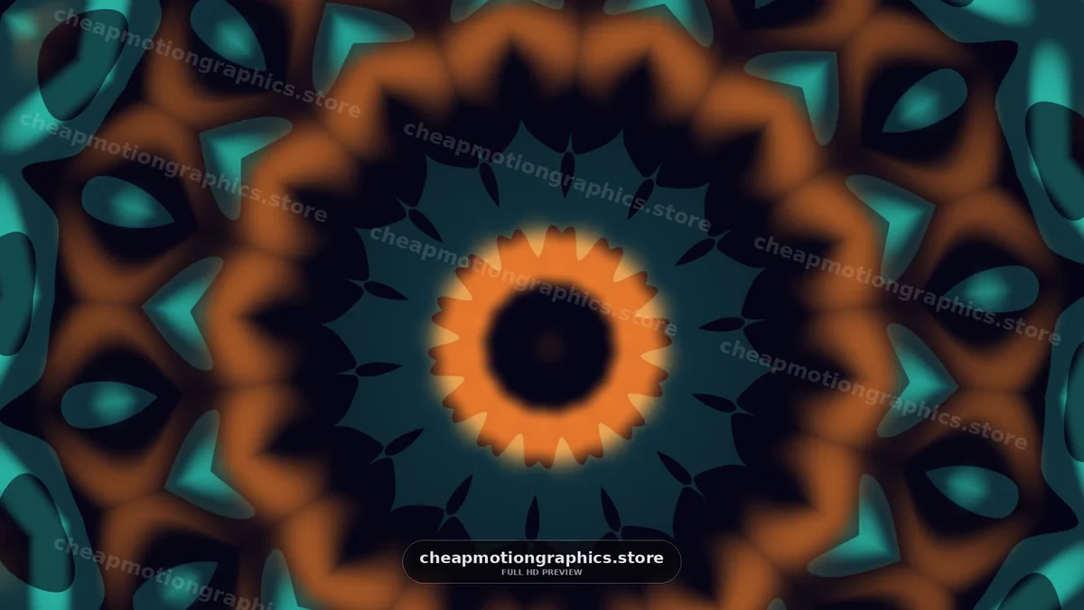 Abstract Turquoise Kaleidoscope Pattern