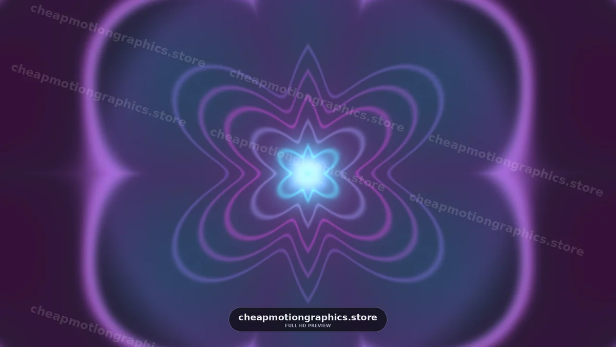 Glowing Purple Kaleidoscopic Flower Pattern