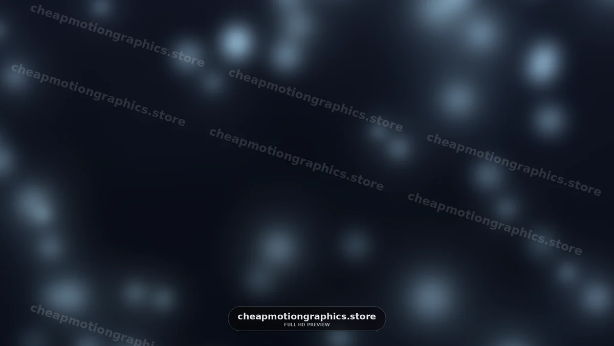 Abstract Blue Bokeh Lights on Dark Background