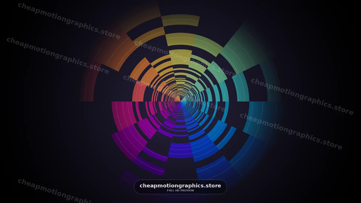 Colorful Concentric Circular Data Visualization