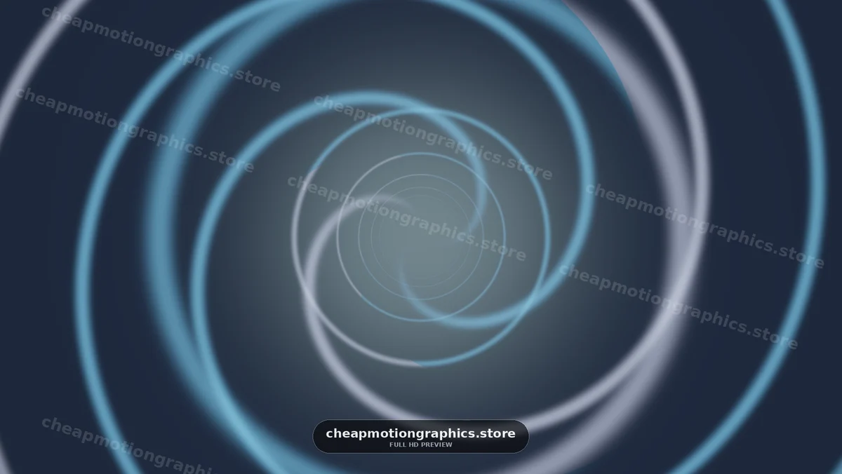 Abstract Blue and White Concentric Rings