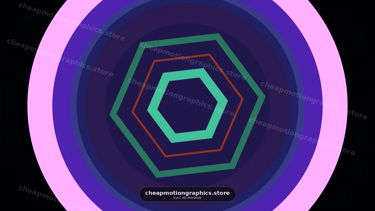 Glowing Yellow Hexagon Frame on Gray Background