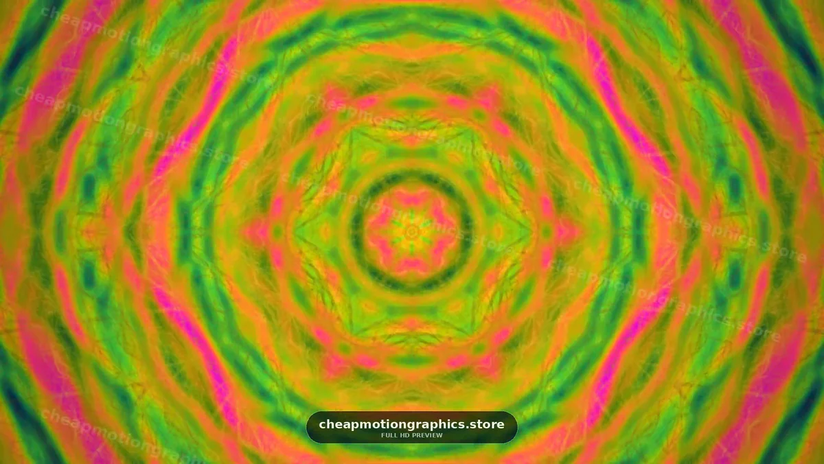 Vibrant Neon Abstract Concentric Pattern